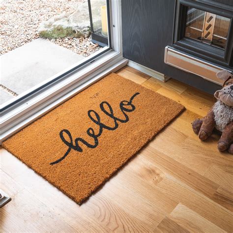 Hello Coir Door Mat