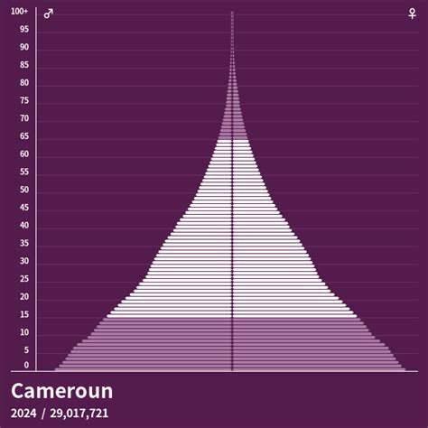 Pyramide de population de Cameroun 2023 - Pyramides de population