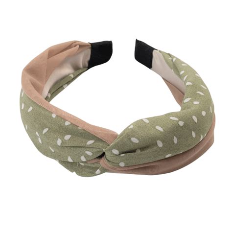 Stilen Head Band Green & Nude Spot