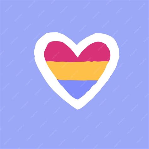 premium vector pansexual pride flag  heart shape bisexual love lgbt