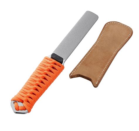 SHARPAL 181N Dual-Grit Diamond Sharpening Stone File with Leather Strop