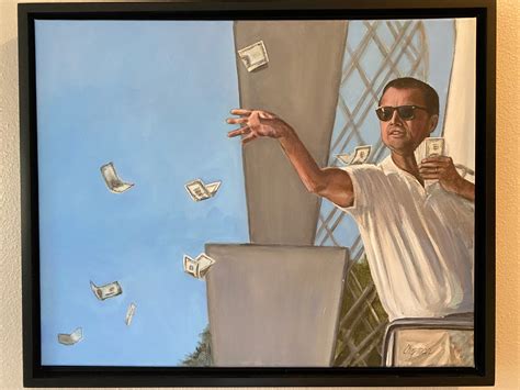 El lobo de Wall Street Leonardo DiCaprio tirando dinero de su - Etsy España