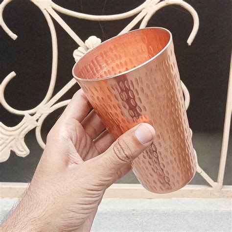 Pure Copper Glass 400ml Capacity Pure Copper Build Price in Pakistan