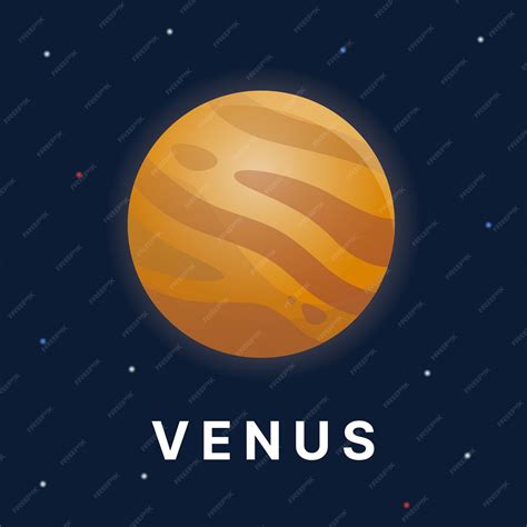 Premium Vector | Venus planet illustration. astronomy planet vector