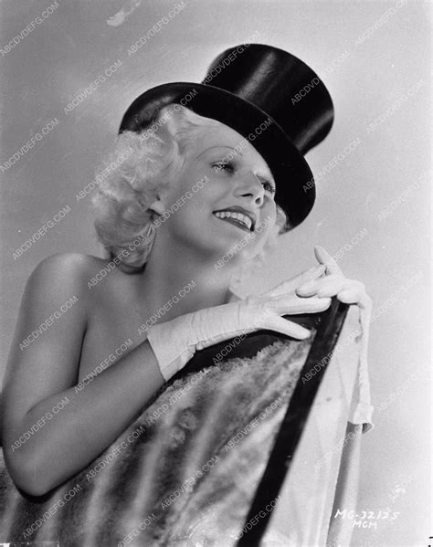 photo semi nude Jean Harlow in top hat and fur 779-16 | Jean harlow