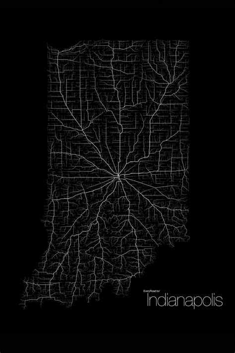 [1400x2100] all major roads leading to Indianapolis -- sorted by most