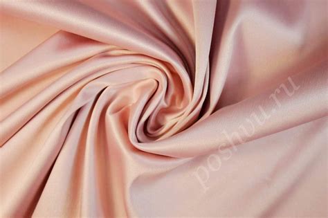 Атласная ткань с вискозой, нежно-розовый купить недорого, ткань атлас в ...