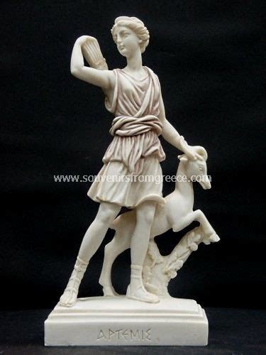 Artemis goddess of the hunt greek alabaster statue of Leoharis ...
