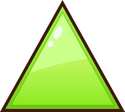 boton de triangulo verde de dibujos animados  png