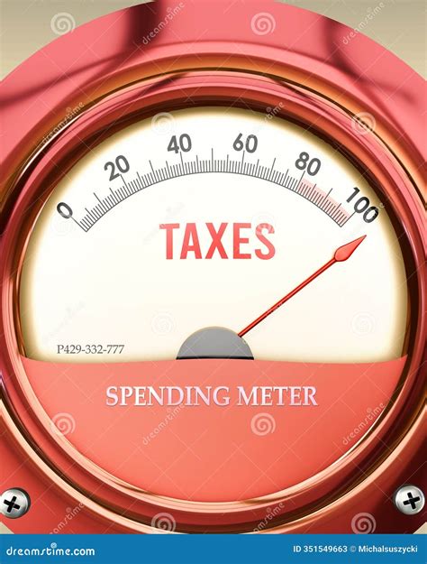 Taxes and Spending Meter that is Hitting a Full Scale, Showing a Very