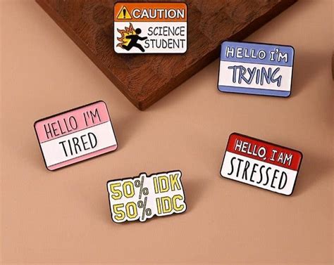 Caution Sign ‘Science Student’ Enamel Pin – Distinct Pins