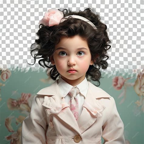 Premium PSD | Chiropractor Toddler Asian Kinky haired Woman Poses
