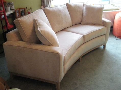 Small curved sofa for a small upstairs living room - what a wonderfully ...