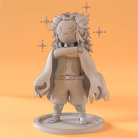 Cute Rengoku Figure by dalo3D on DeviantArt