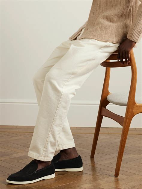 Loro Piana - Summer Walk Suede Loafers - Black Loro Piana
