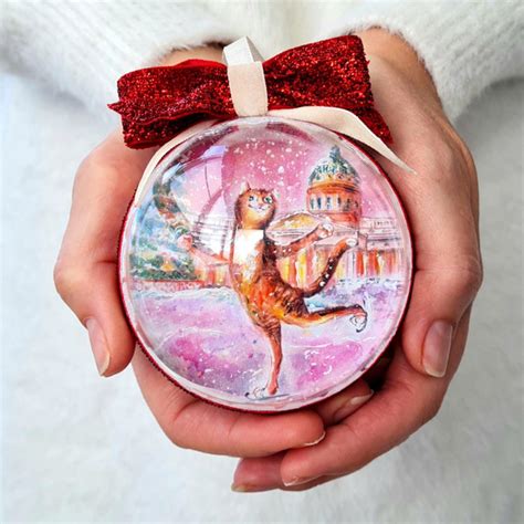 Елочный шар "Питерские коты", диаметр 8 см, купить c доставкой на OZON ...