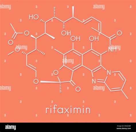 Rifaximin antibiotic drug molecule. Skeletal formula Stock Photo - Alamy