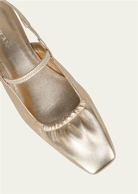 Vince Venice Metallic Slingback Ballerina Flats - Bergdorf Goodman