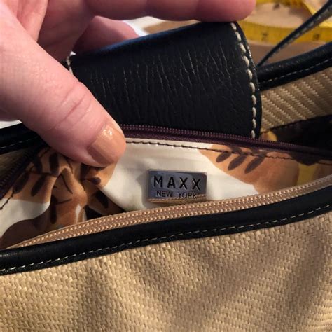 Maxx New York Straw And Leather Large Bag Euc - Gem