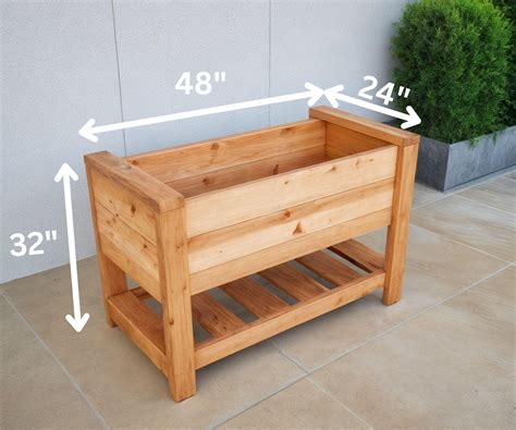 Raised Garden Bed Plans, Cedar Planter Box, DIY Cedar Elevated Planter