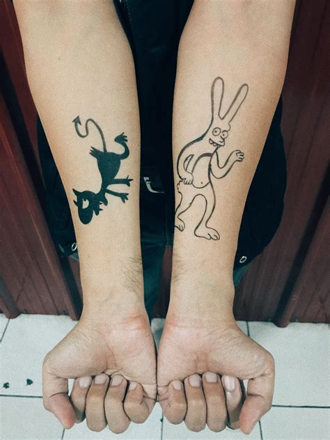 doodling groening characters   sos arm rdisenchantment