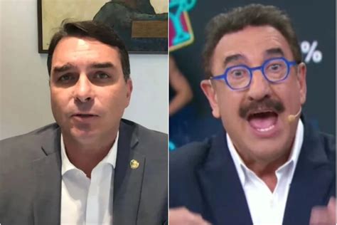 Ratinho E Flavio Bolsonaro - Ratinho recebe Flávio Bolsonaro e recado é dado ao vivo na cara do ...