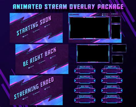 Design Templates Animated Twitch Screens Package Twitch Animate Twitch