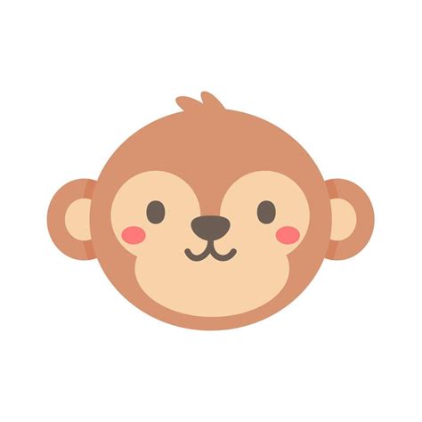 cara de macaco de desenho animado bichinhos fofos para crianças ...