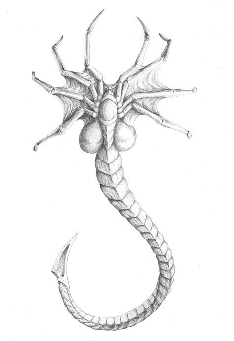 drawing xenomorph 1