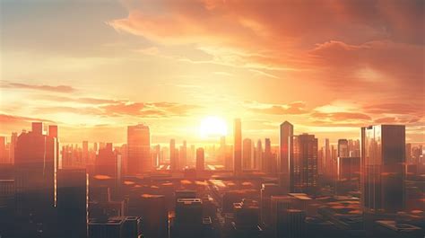 premium photo buildings skyscraper city background