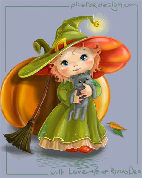 Иллюстрация Ведьмочка в стиле концептуальный | Illustrators.ru