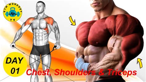 day  push day workout chest shoulders triceps youtube