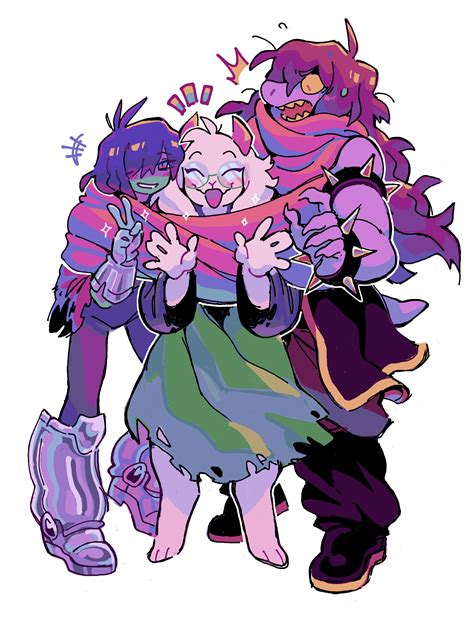 kris, susie, and ralsei (deltarune) drawn by naru_(notnaruse) | Danbooru