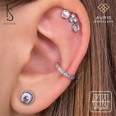 Beautiful piercing | Пирсинг хряща, Пирсинг, Кольца