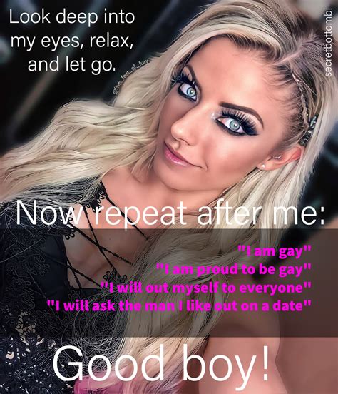 Image tagged with original caption, gay encouragement, alexa bliss