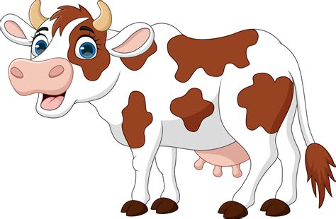 Happy cartoon cow isolated on white background 5162351 Vector Art at ...