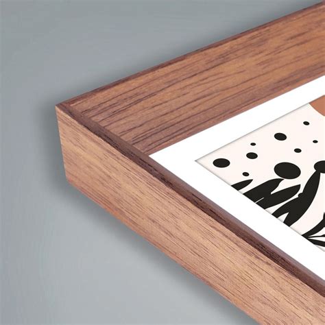 slim angle frame teak print  frame