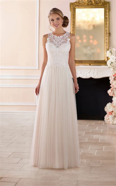 High Neck Wedding Dress with Lace Back | Stella York Wedding Dresses