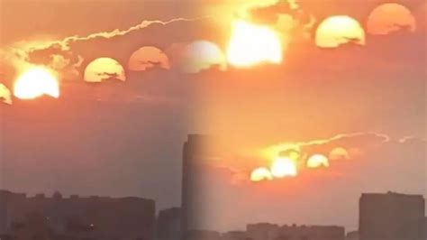 suns  sky viral video shows stunning optical illusion  china