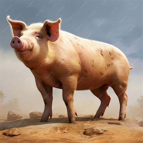 Premium Photo | Pig Side view