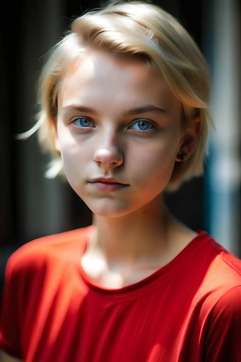 "An 18-year-old girl with short blonde..." | Gallery | Stablecog