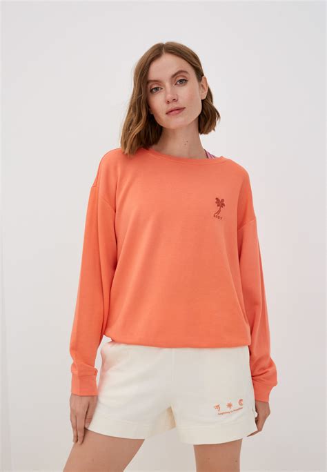 Свитшот Roxy, цвет: коралловый, RTLACT893101 — купить в интернет ...
