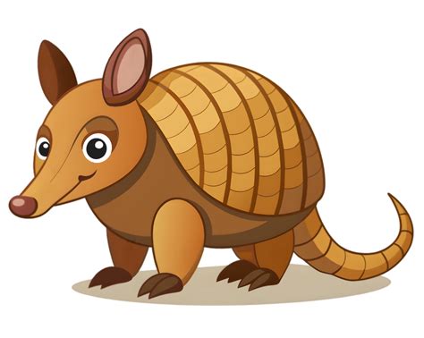 Tatu De Desenho Animado - desenho animado tatu isolado em transparente fundo - Diversão e único ...