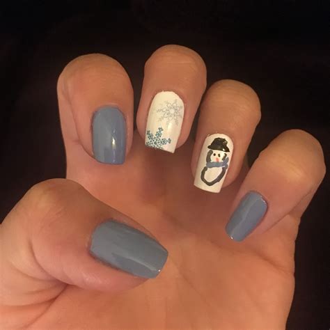 nail art snowman 6