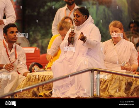 indian spiritual leader mata amritanandamayi center addresses