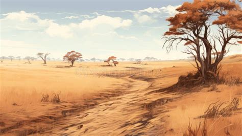 Savanna Speedpainting: a Vibrant 8k Landscape Inspired by Gerard Sekoto ...