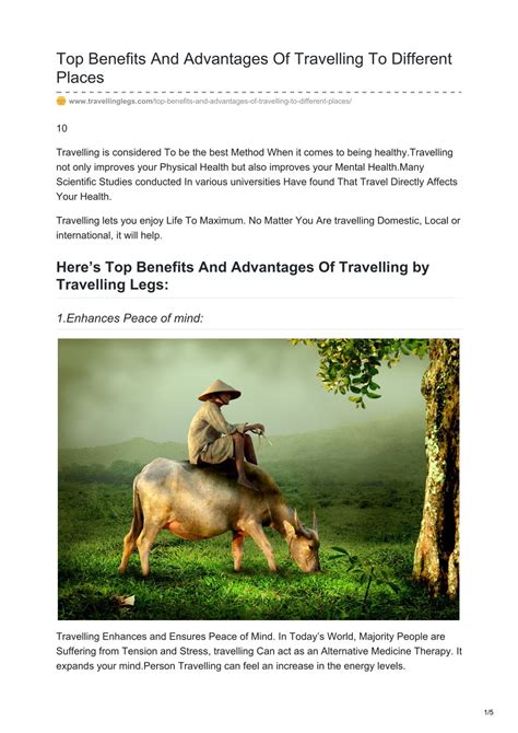 PPT - Top Benefits And Advantages Of Travelling PowerPoint Presentation