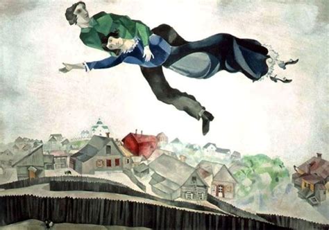 Il Volo o Sulla Città by Marc Chagall. ~via Arte Moderna, FB | Chagall ...