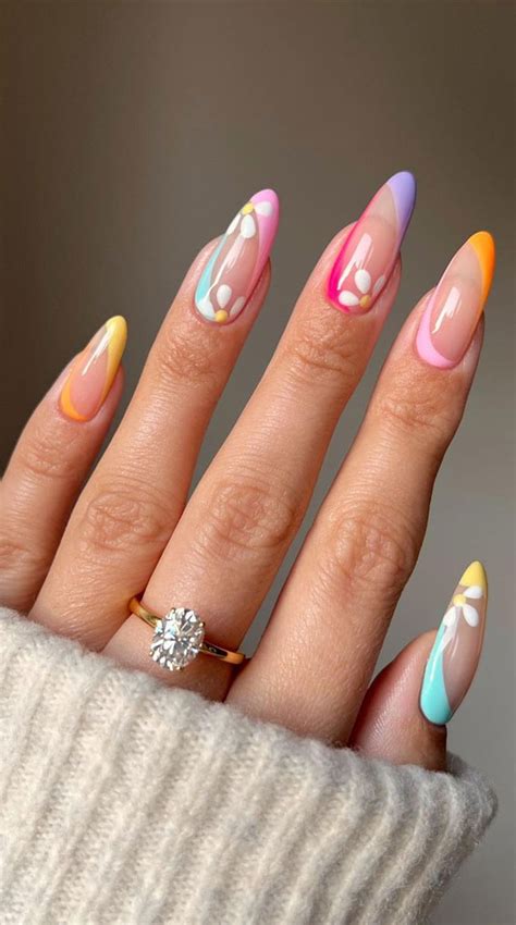 35 Fresh & Colourful Spring Nail Designs : Bright Spring Nails