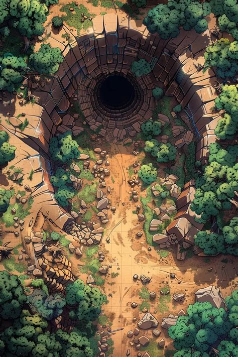 cave entrance battle map  dnd artofit